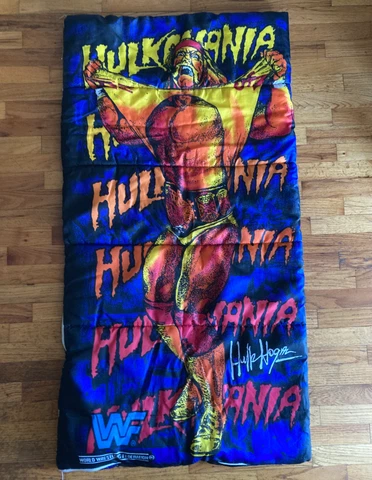 Vintage Rare Hulk Hogan Hulkmania Sleeping Bag WWF 80s Cover