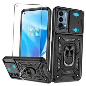 for OnePlus Nord N200 5G Case with HD Screen Protector with Slide Camera Black - Picture 1 of 7