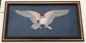 Vintage Marine Trapunto Stickerei American Eagle USA Militär Marine asiatisch 22 Zoll - Bild 1 von 12