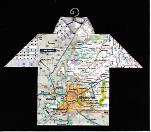 Origami Map Shirt Tennessee, Memphis, Bartlett, Covington, Collierville, Atoka - Bild 1 von 2