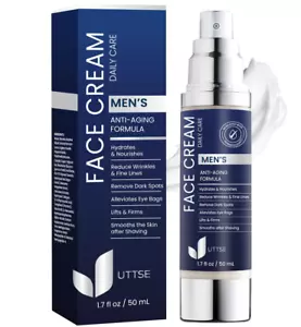 6-In-1 Mens Face Moisturizer: anti Aging Face Cream - Eye Bags Treatment - Skin - Picture 1 of 12