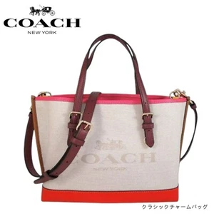 Coach Bag C4085 Natural/Mango Handbag Shoulder Bag Canvas Women New item - Picture 1 of 9