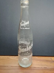 Vintage Sunburst 10 0z. ACL /Painted Label Soda Bottle. - Picture 1 of 4