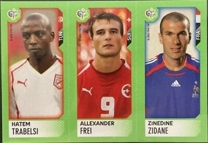 2006 Panini FIFA World Cup Candy Zidane/Frei/Trabelsi - Picture 1 of 2