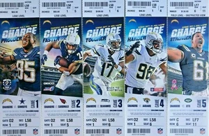 2014 San Diego Chargers Season Ticket Stubs Mint Condition! Buy-it-now is for 1 - Picture 1 of 2