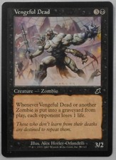 MAGIC THE GATHERING MTG 2003 SCOURGE BLACK VENGEFUL DEAD CREATURE CARD