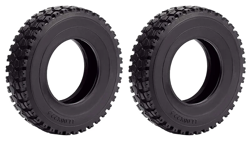 All Terrain Rubber 86mm Tire (2) for Tamiya 1/14 Tractor Truck W=20mm - Image 1 of 1