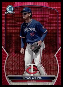 2023 Bowman Chrome JACOB BERRY FUCHSIA SHIMMER REFRACTOR 41/199 MARLINS BCP-243 - Picture 1 of 2