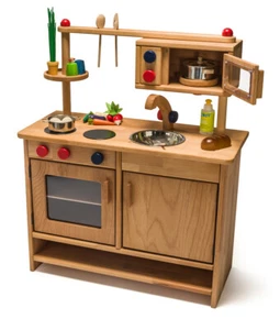 Spielküche,Holz - Pantryküche, Kinderküche aus Buche, geölt, Naturprodukt - Bild 1 von 1