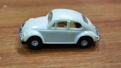 4803 VW Beetle Cream Faller Aurora H0 Slot Car - image 1 of 4
