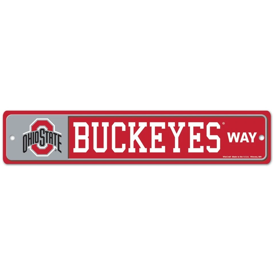 Wincraft NCAA Ohio State Buckeyes Way Street Sign 3.75x19 FREE SHIP! - Image 1 of 1