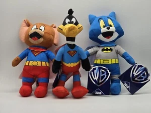 Looney Tunes Cartoon Superman Hero Costume Batman Tom Jerry Daffy Duck Plush 9” - Picture 1 of 23