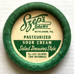 SZEP'S DAIRY SOUR CREAM BETHLEHEM PENNSYLVANIA PA MILK CAP - Picture 1 of 2