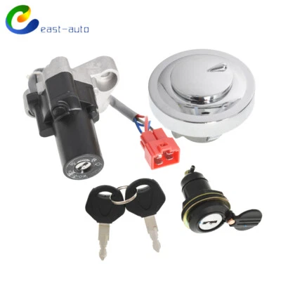 Interruptor de encendido tapa de combustible llaves de bloqueo de asiento para Yamaha V-STAR 650 1100 1999-2016 Foto 1 de 4