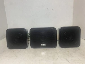 RCA Black Surround Rear Left Front Left Center Speaker with Wires RTD325W Tested - Picture 1 of 9