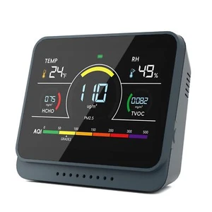 13-in-1 Air Quality Monitor Indoor with Beep Alarm, 6AQI Air Quality Detector... - Picture 1 of 7