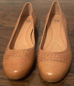 Nurture By Lamaze Brown Leather Woven Woman’s Flats In Size 9 - Picture 1 of 8