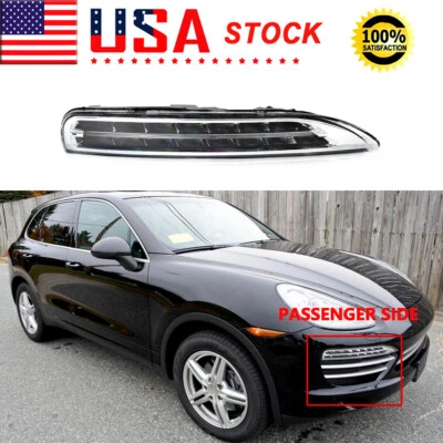 For Porsche Cayenne 2011-2014 Front Bumper Daytime Run Light LED Passenger Side Foto 1 de 4