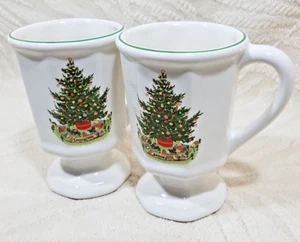 Pfaltzgraff Heritage Weihnachtsbaum Sockel Kaffeebecher 5"x3" 2er Set - Bild 1 von 11