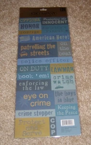 K&Company Embossed Stickers ~ Police Words - Picture 1 of 1