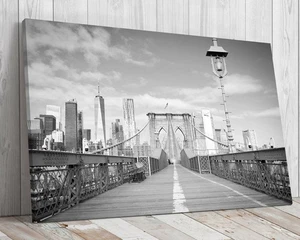 The Beauty Of The Brooklyn Bridge mounted canvas print ready to hang - Picture 1 of 9