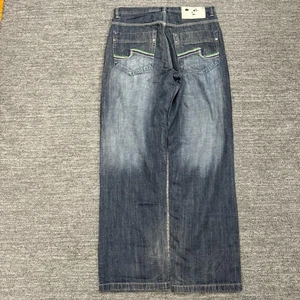 Vintage Lot29 Jeans 34X32 Blue Faded Embroidered Y2K Hip Hop Baggy Skater 90s - Picture 1 of 10