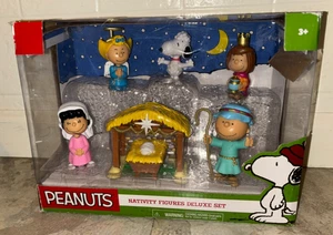 '16 Peanuts Krippe Deluxe Set 7-teilig Charlie Brown Snoopy & Friends Weihnachten - Bild 1 von 5