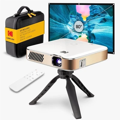 Kodak Luma 450 Full HD Smart Projector Bundle with 80" Screen, Tripod & More - Image 1 of 4