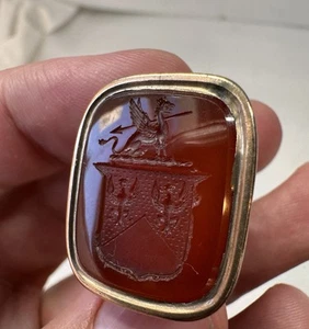 Reloj Llavero Antiguo Vintage Victoriano Intaglio Cera Sello - Imagen 1 de 23