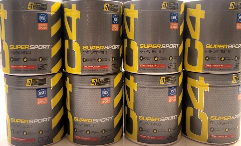 Лот из 8 C-4 Pre-Workout Super Sport фруктовый пунш Exp. 2/2026 в заводской упаковке - Изображение 1 из 1