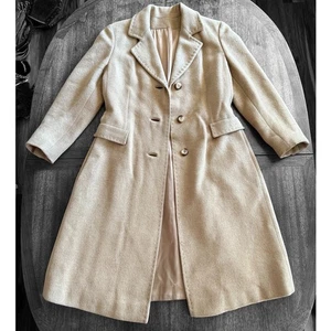 Vintage 100% Pure Camels Hair Women’s Long Coat Jacobson Union Made Overcoat M - Picture 1 of 7