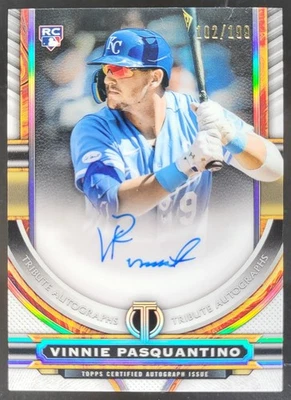 2023 Topps Tribute Vinnie Pasquantino Auto /199 #TA-VP RC Kansas City Royals CG4 - Image 1 of 4