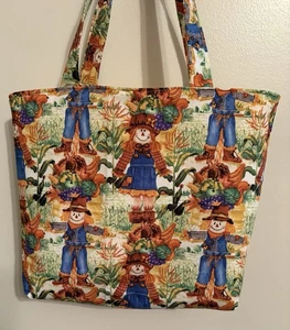 Bolso de Mano Hecho a Mano Espantapájaros Otoño en Azul Jeans - Imagen 1 de 2