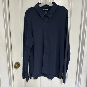 Camicia Duluth Trading Co uomo taglia L vestibilità standard blu navy manica lunga con bottoni - Foto 1 di 13