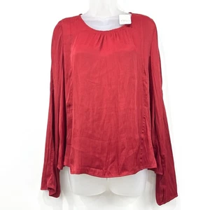 Free People Arabella Bluse Damen L Rubies Neu mit Etikett Urlaub hinten offen kokett - Bild 1 von 18
