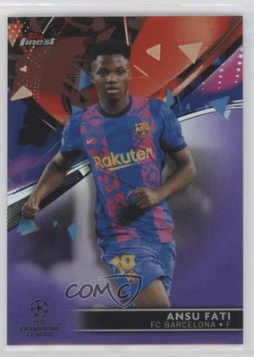 2021-22 Topps Finest UCL Purple Refractor /299 Ansu Fati #83 - Image 1 of 2