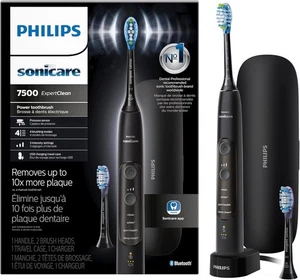 Philips Sonicare ExpertClean 7500 Black, Rechargeable Electric Power Toothbrush, - Picture 1 of 8