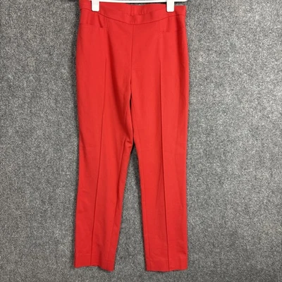 AKRIS Punto Pants Womens Size 4 Red Ponte Ankle Business Pintuck - Image 1 of 4