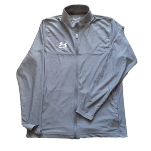 UNDER ARMOUR Men's Grey Full Zip Fitted Workout Training Top Size Large - Picture 1 of 9