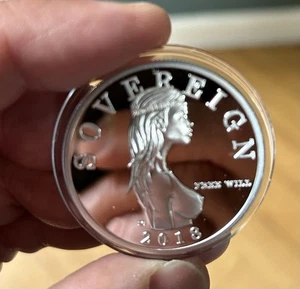 2018 Free Will Sovereign Bullion 1 oz. Silber #444, 445, 446, 447, 448 von 500 - Bild 1 von 9