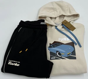 Traje de entrenamiento PUMA Porsche Legacy PL 944 hombre pantalones chaqueta beige negro talla M - Imagen 1 de 15