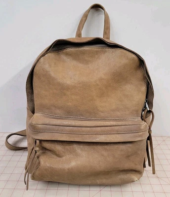 Mochila de cuero marrón Madewell bolsillos interiores, bolsillo exterior Foto 1 de 4