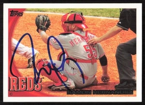 2010 Topps Ramon Hernandez Auto Cincinnati Reds #554 Card Signed - Picture 1 of 2