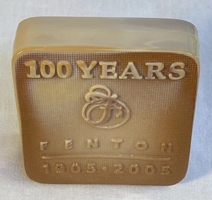Fenton Art Glass 100 Years Logo In Chocolate Made In 2005 - Picture 1 of 6