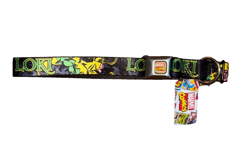 Productos con hebilla Marvel LOKI Cinturón de seguridad Hebilla Nylon Collar para perro talla L 15 - 26" Foto 1 de 4
