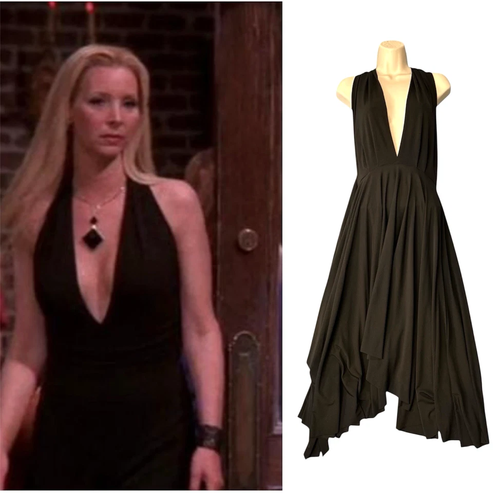 Vintage Moda International Womens Y2K Maxi Dress S ASO Phoebe Buffay Friends Alt - Image 1 of 4