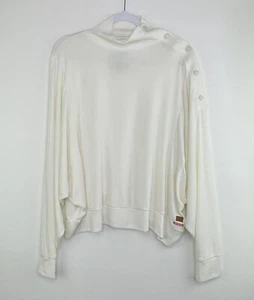 Peace Love World Women's Side Neck Snap Comfy Knit Top Pristine Medium Size - Bild 1 von 5