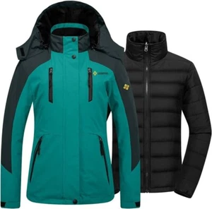 GEMYSE Women's Waterproof 3-in-1 Ski Snow Jacket Puffer Liner Insulated Winter C - Picture 1 of 10