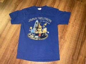 vintage jimmy neutron boy genius movie promo tshirt y2k blue euc - Picture 1 of 4
