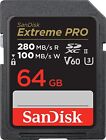 Sandisk Sdxc Extreme Pro 280Mb/S Uhs-Ii Flash Memory Card 64Gb 128Gb 256Gb